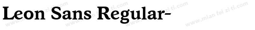 Leon Sans Regular字体转换